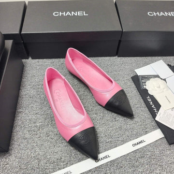 CC 26S Ballet Flat Black Pink Leather 681963