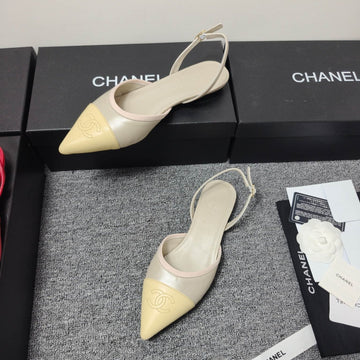 CC 26S Slingback Pointed Khahi Yellow Leather 681973