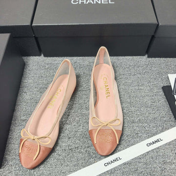 CC 26S Ballet Flat Pink Mesh Fabric Sheepskin 681979