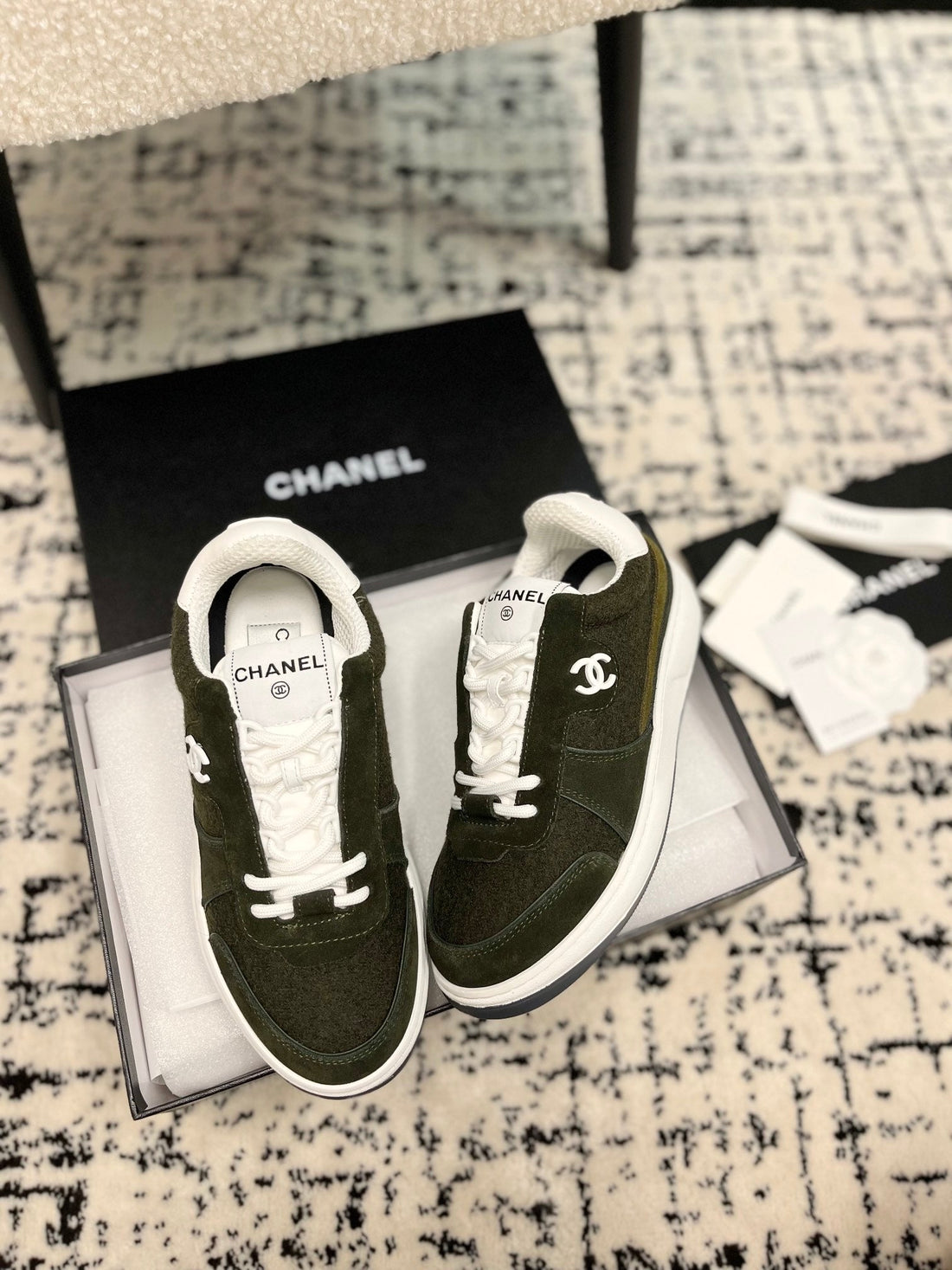CC Sneaker Black Velvet Suede