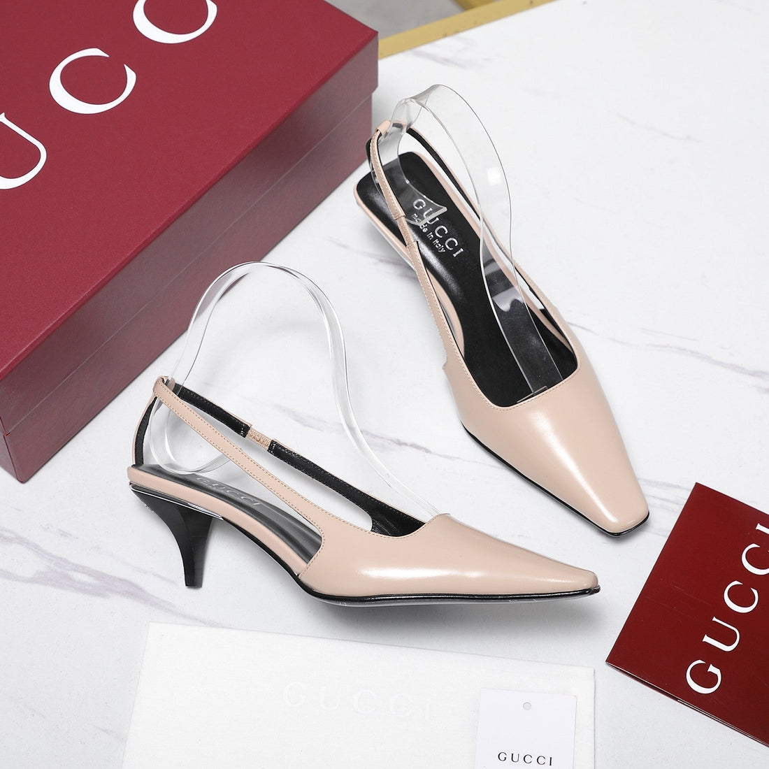 GG Cruise 2026 Slingback 55MM Light Beige Sheepskin 601090