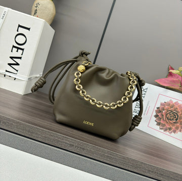 Loewe Flamenco Purse 23 Olive Lambskin Ghw