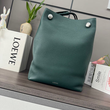 Loewe Pebble Hobo Dark Teal Green Smooth Calfskin