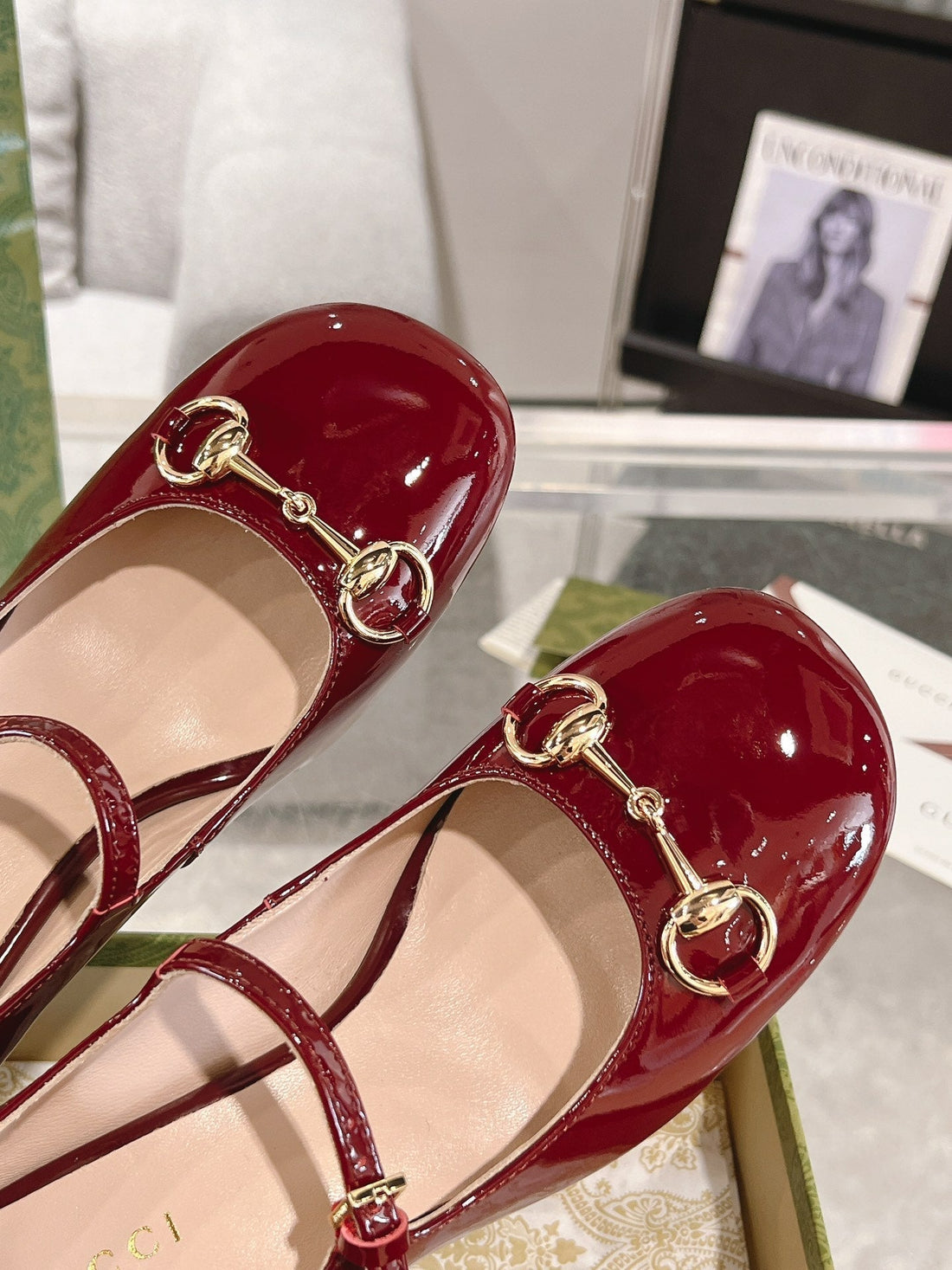 Horsebit Mary Jane Heel In Crimson Red Calfskin