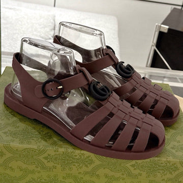 Gc 25 Black Double G Sandal Bordeaux Rubber 292436
