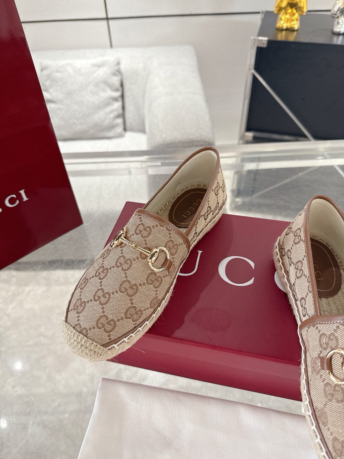 Gc 2025 Espadrille With Horsebit Brown Canvas 292457