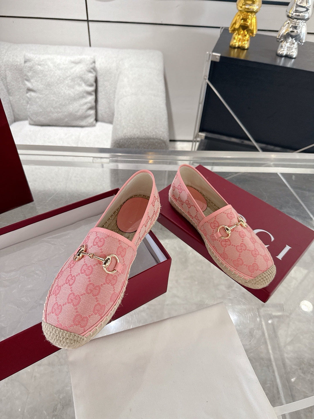 Gc 2025 Espadrille With Horsebit Pink Canvas 292462