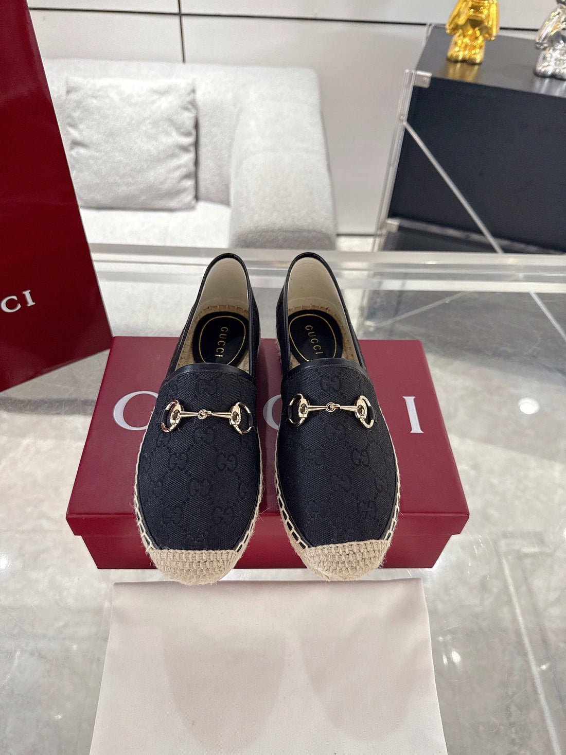 Gc 2025 Espadrille With Horsebit Black Canvas 292464