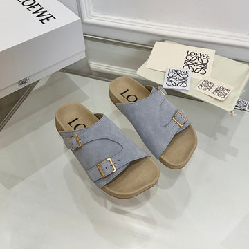 Loewe X Birkenstock Slide Slate Gray Suede