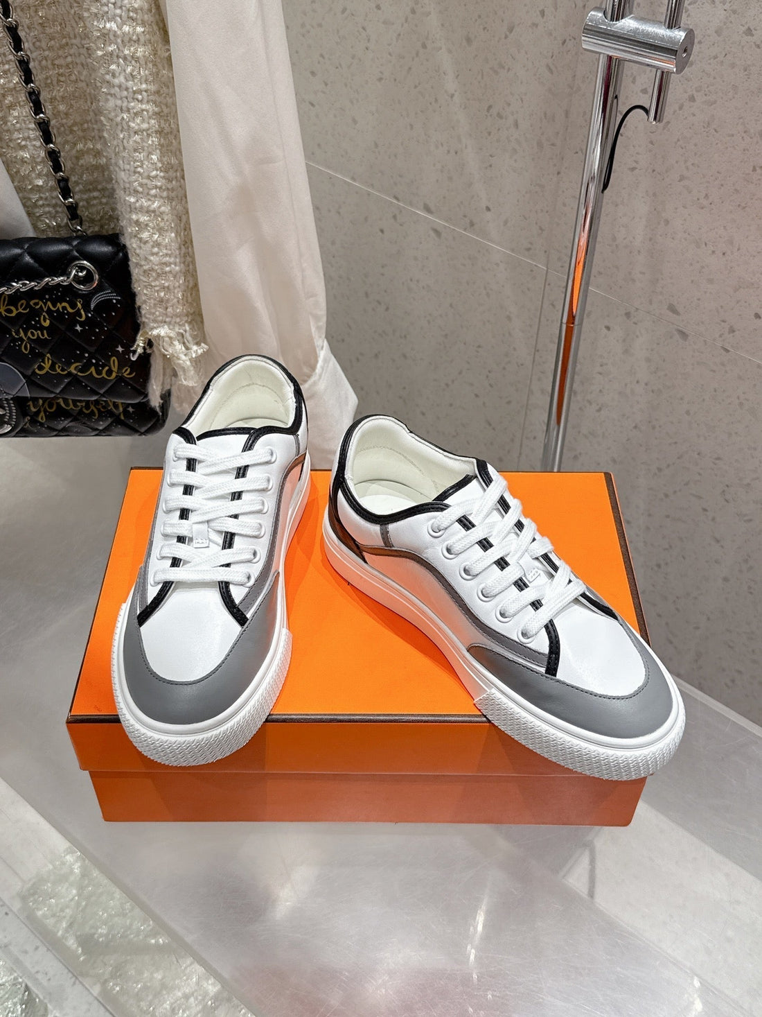 Hm Get Sneaker Multicolore Blanc Calfskin 204754