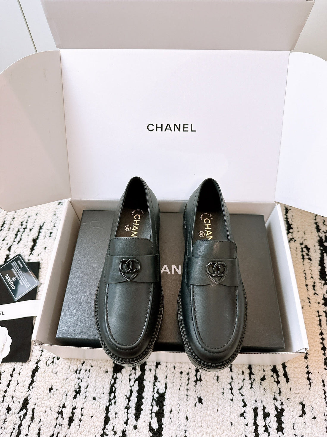 CC Moccasins 45MM In Black Lambskin 144631