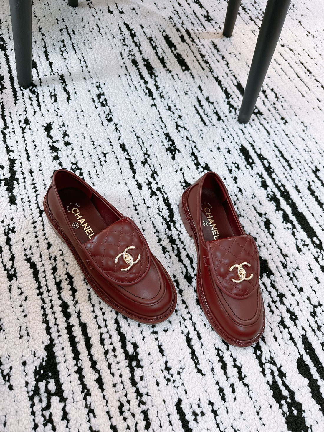 CC Moccasins 25MM In Burgundy Lambskin 144653