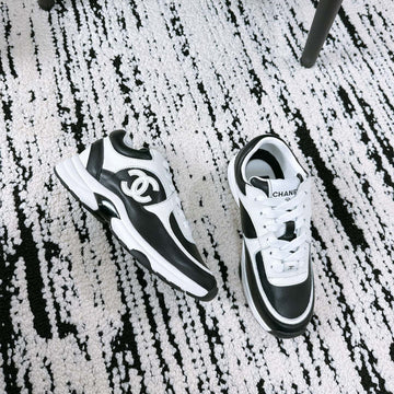 CC Sneaker 35MM In Black Mix White Soft Cowhide 144704