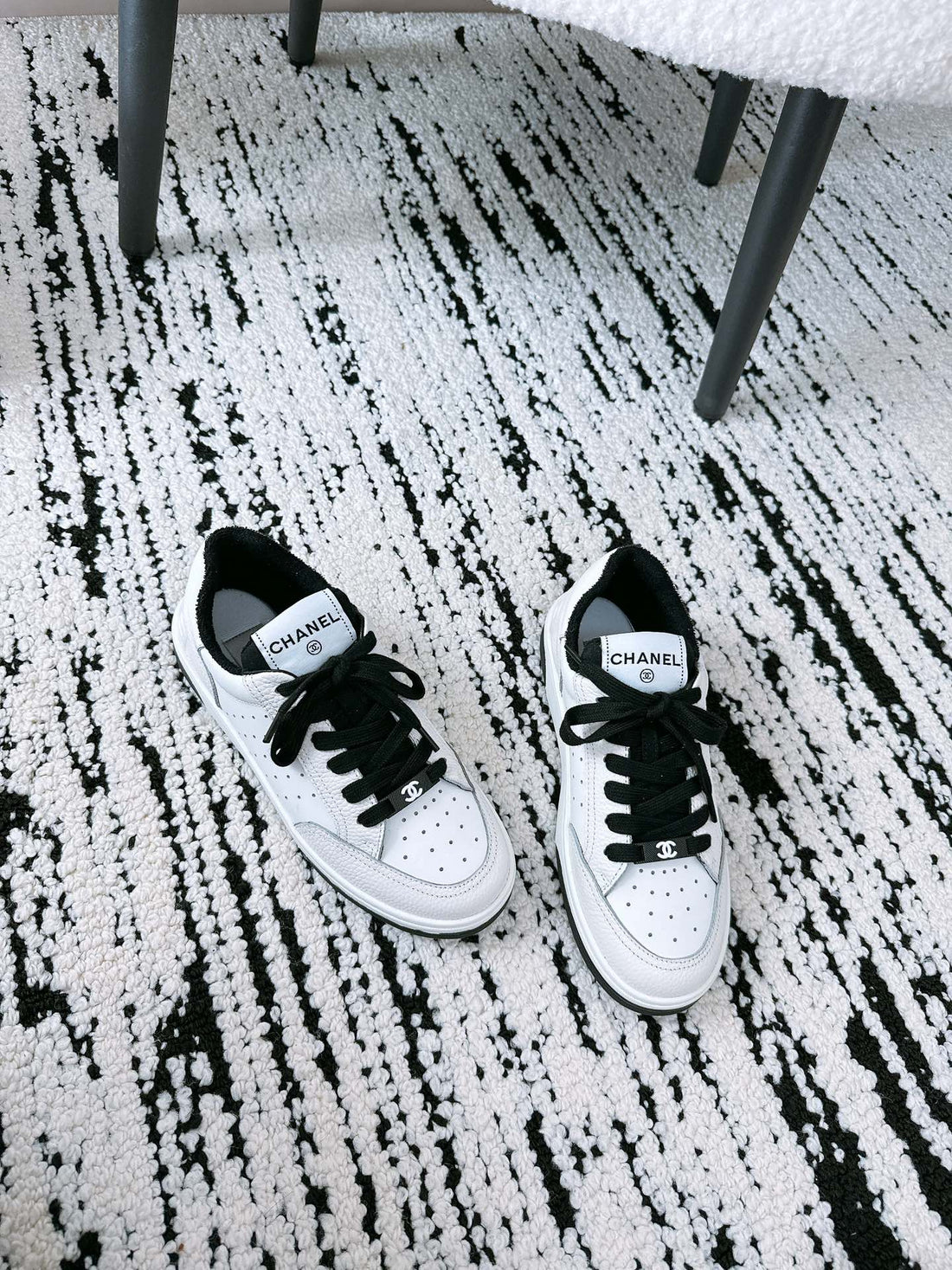 CC Sneaker In Black Cowhide 144509