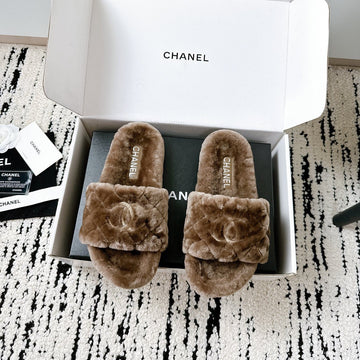 CC 25S Slippers 50MM Brown Wool 433604