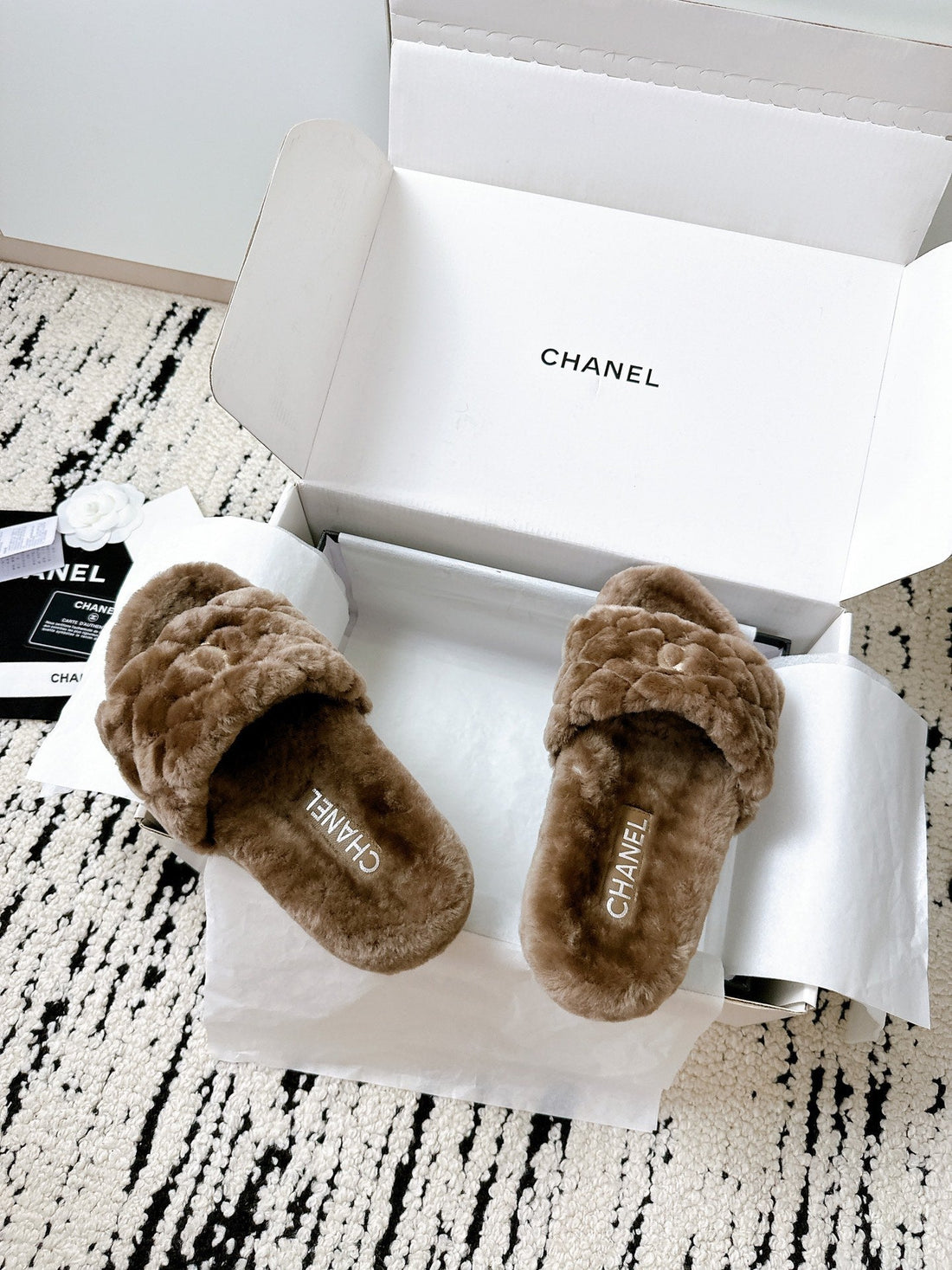 CC 25S Slippers 50MM Brown Wool 433604