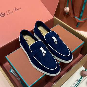 Lp Summer Charm Walk Loafer Blue White Suede