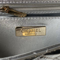 CC MINI 19 FLAP BAG IN SILVER METALLIC CALFSKIN WITH STRAP Bags Bible