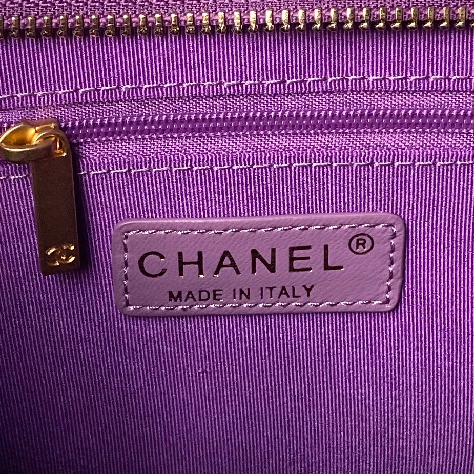 24A Hobo Bag 38CM Violet Calfskin Gold Hardware