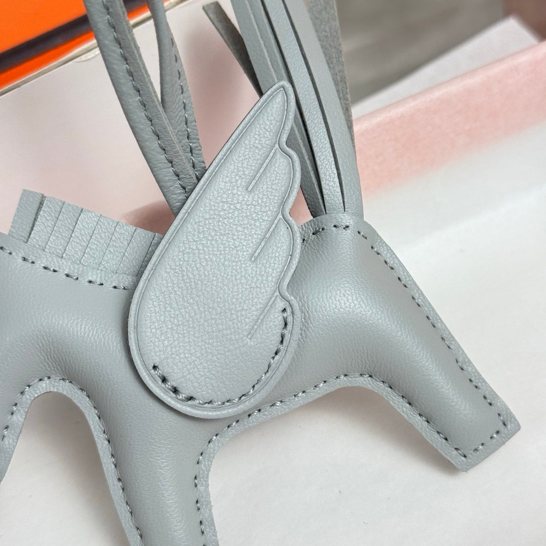 HM Rodeo Pegase Pm Charm Gray Lambskin
