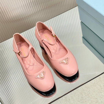 Pra Nappa Mary Jane Pumps Light Pink Lambskin