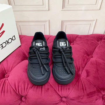 Dc 25 Casual Sports Shoes Black Cowhide & Mesh 232263