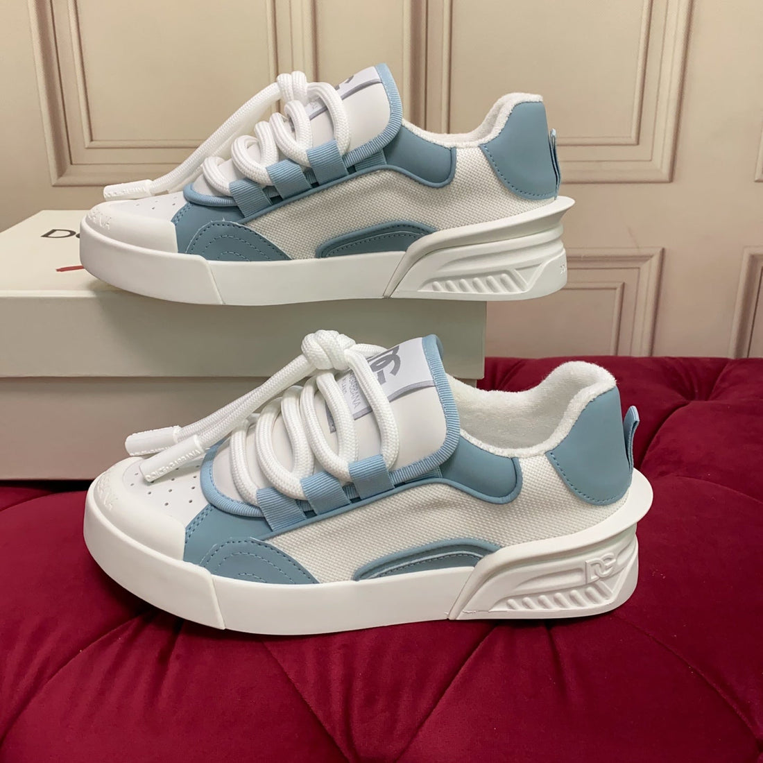 Dc 25 Casual Sports Shoes Slate Blue Cowhide & Mesh 271100