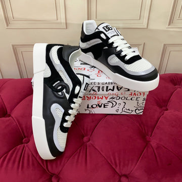 Dc 25 Strobel Portofino Light Sneakers Black White Mesh & Sheepskin 271121