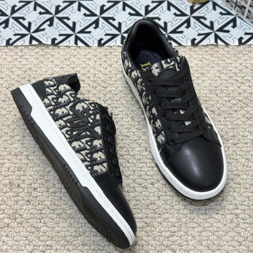CD Casual Sneaker Black And Beige Calfskin