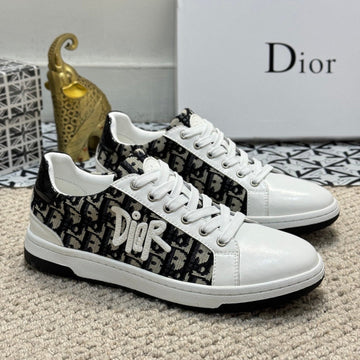 CD Casual Sneaker White And Black Calfskin