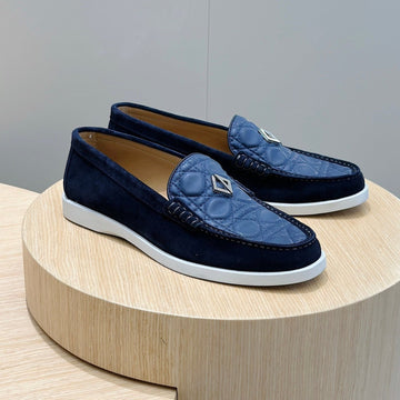 CD Granville Basic Loafer Cobalt Embossed Calfskin