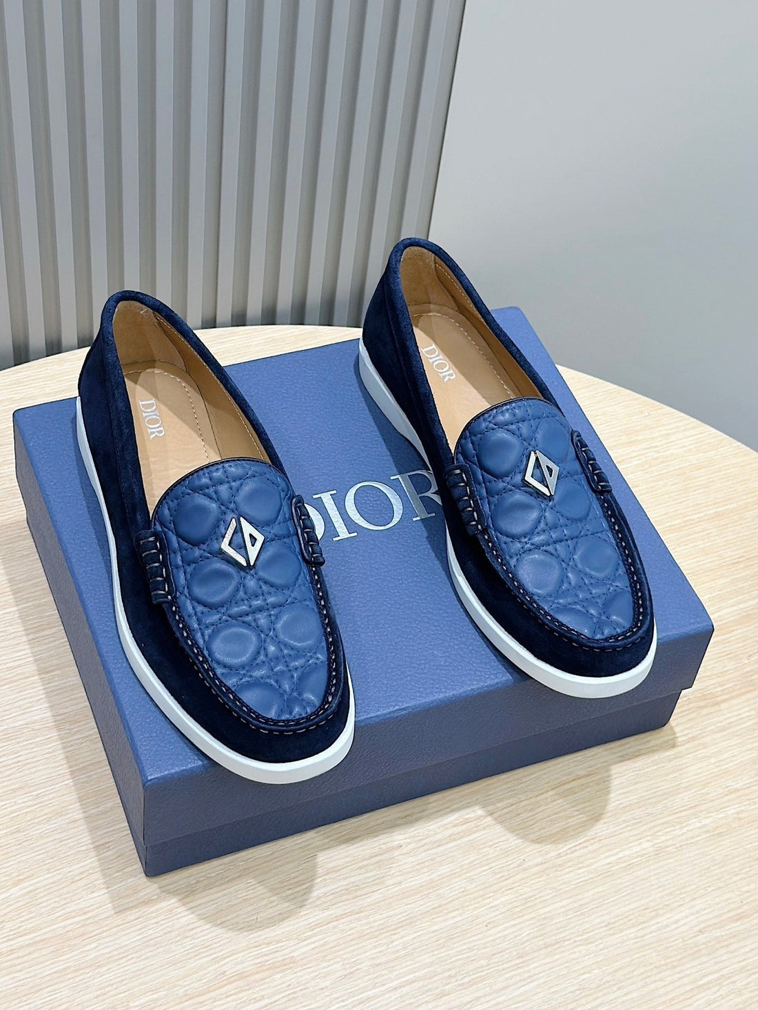 CD Granville Basic Loafer Cobalt Embossed Calfskin