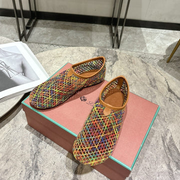 Lp Hollow Knit Ballet Flats Multicolor Leather 379022