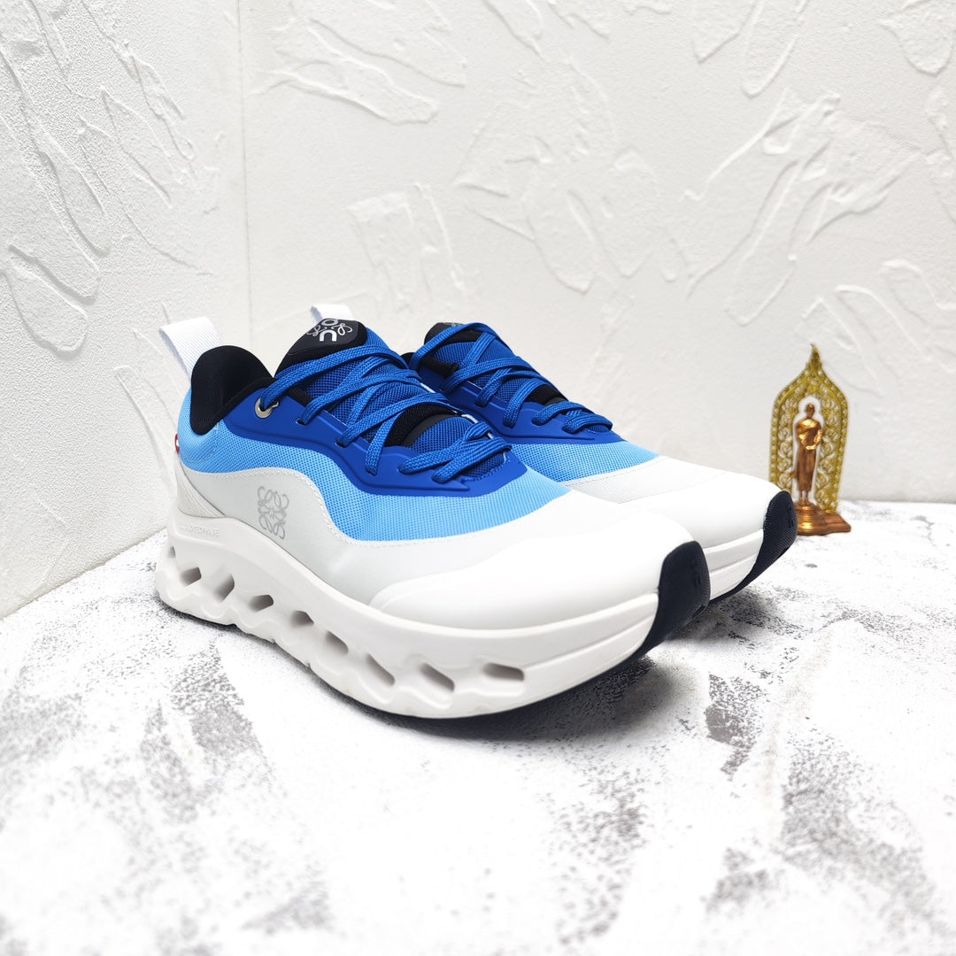 Cloudtilt 2.0 Sneaker Cobalt Blue Mix Pale Gray Calfskin And Breathable Mesh