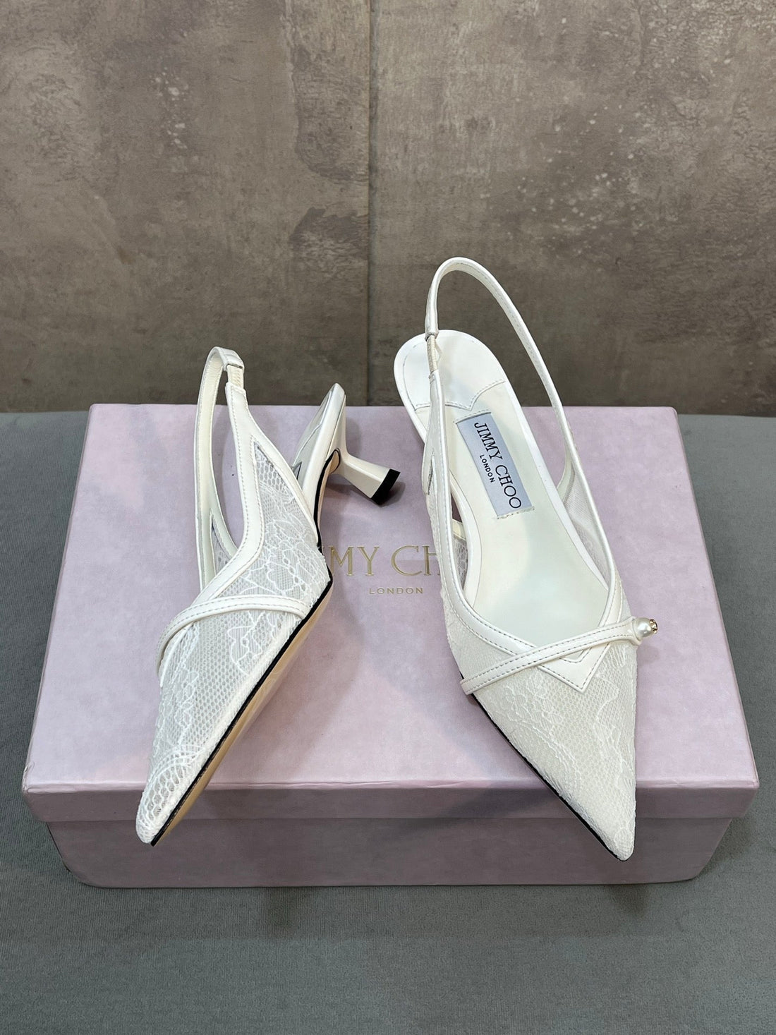 Jimmy 26 Amita Pump 45MM White Mesh 682976