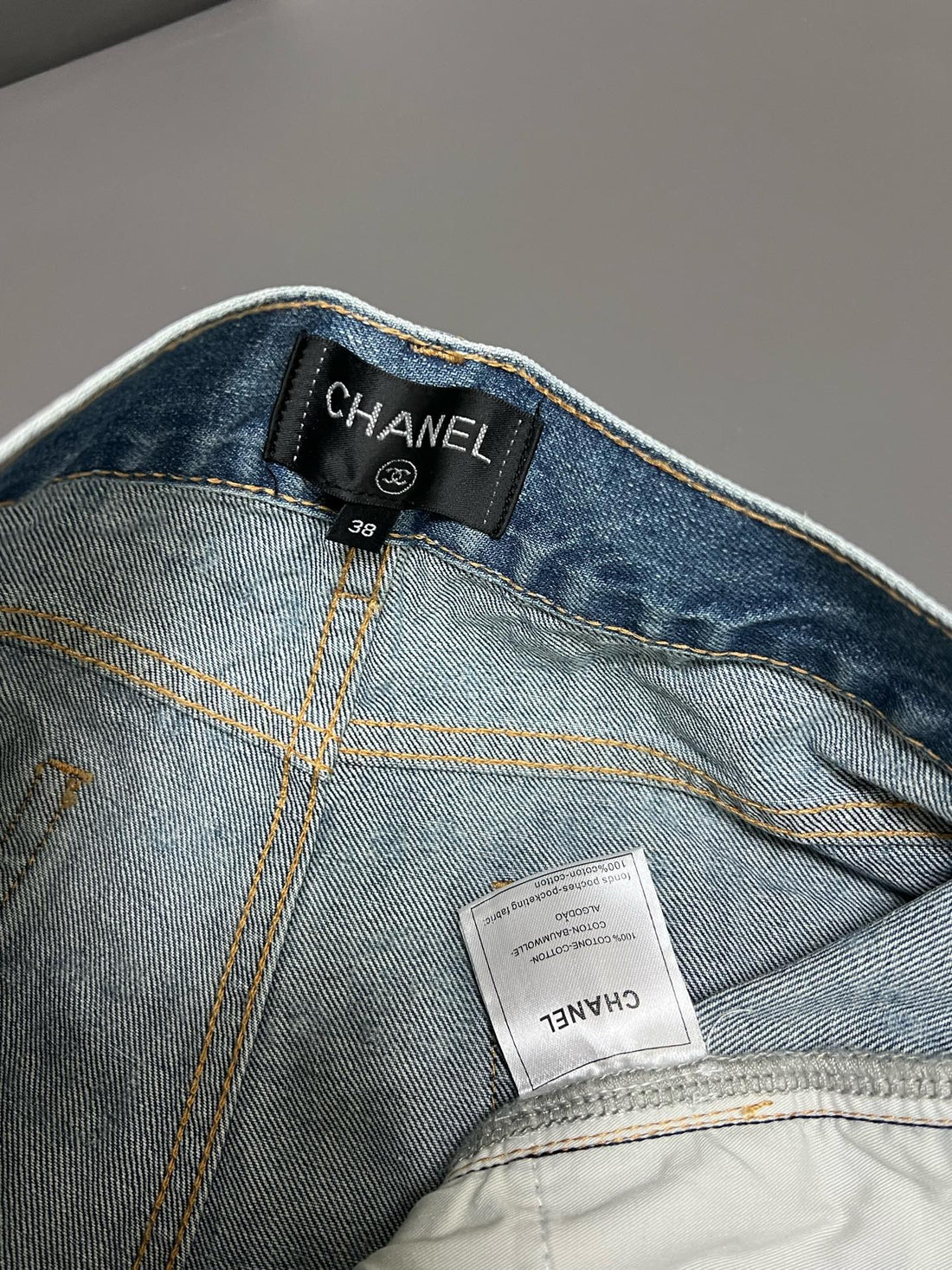 CC 25 Blue White Washed Short Denim
