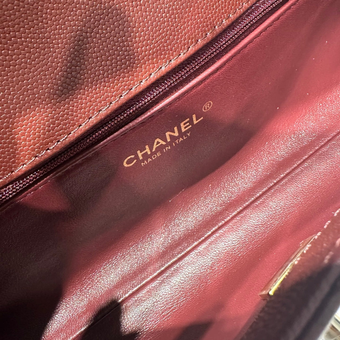 Chanel 2026 Coco Handle Bag 32CM Burgundy Caviar Calfskin 348822