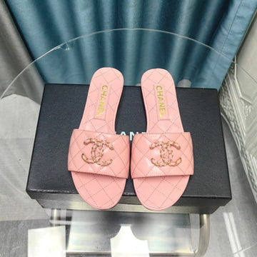 Mule Sandal Quilted Pink Calfskin