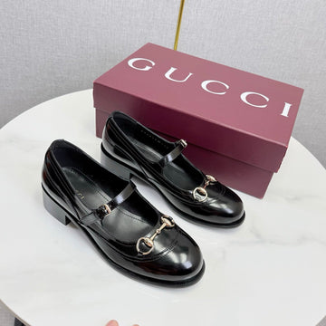 GG 26S Horsebit Loafers Black Glossy Leather 639924