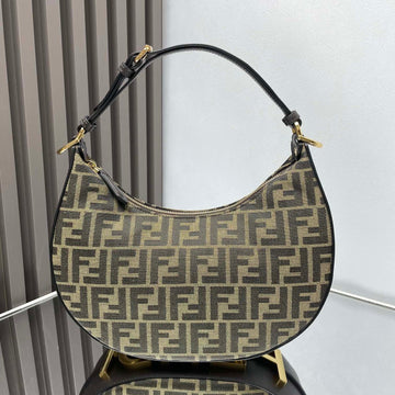 Fendigraphy Medium 29 In Gurkha Jacquard Fabric Ff Motif Gold Hardware