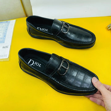 CD Symbol Granville Loafer Black Embossed Calfskin