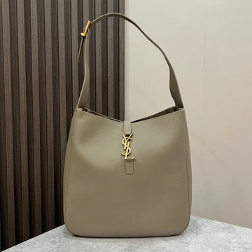 Le 5A7 Large 30CM Grey Calfskin