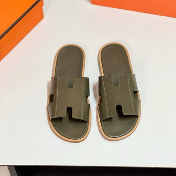 Izmir Sandal Moss Lambskin