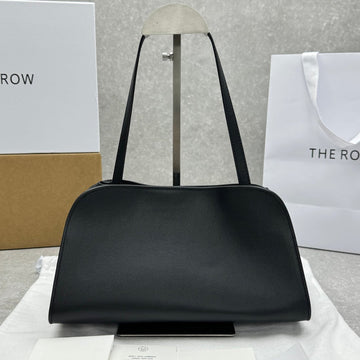 The Row 2025 Peggy Clutch 28CM Black Leather