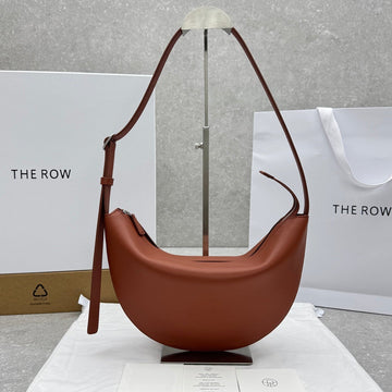 The Row 2025 Jouve Bag 34CM Brownish-Red Calfskin