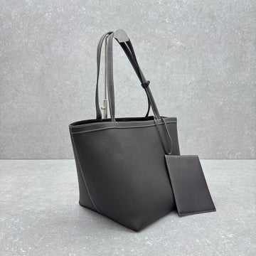 The Row 2025 Park Tote Stitch Bag Dark Brown 30CM Leather