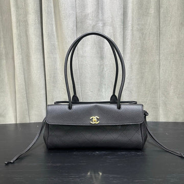 Chanel 2026 Shopping Bag 33CM Black Grained Calfskin