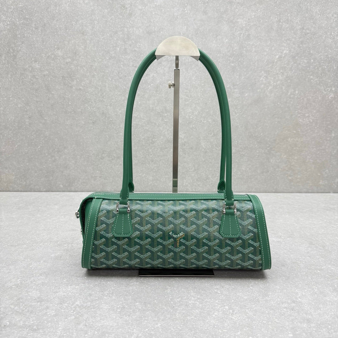 Goyard Bonbonnière Bag Green Canvas Calfskin