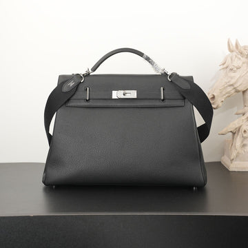 HM Kelly Max Bag 42CM Black Togo Leather 284505