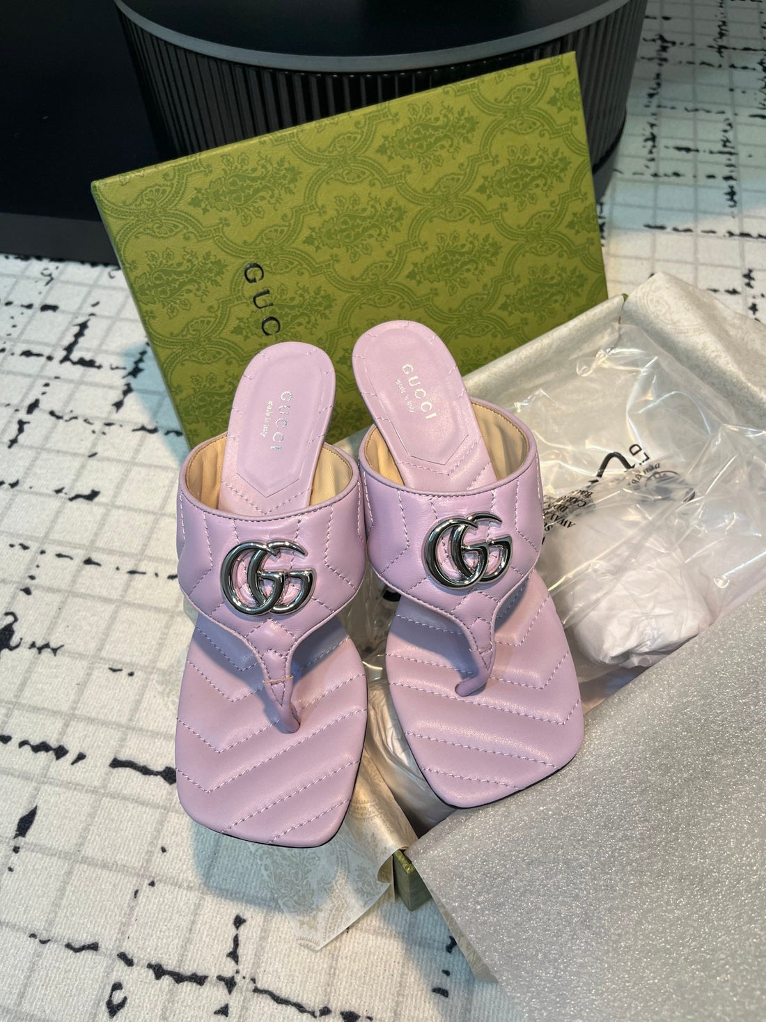 GG Thong Sandals 55 Lavender Calkskin